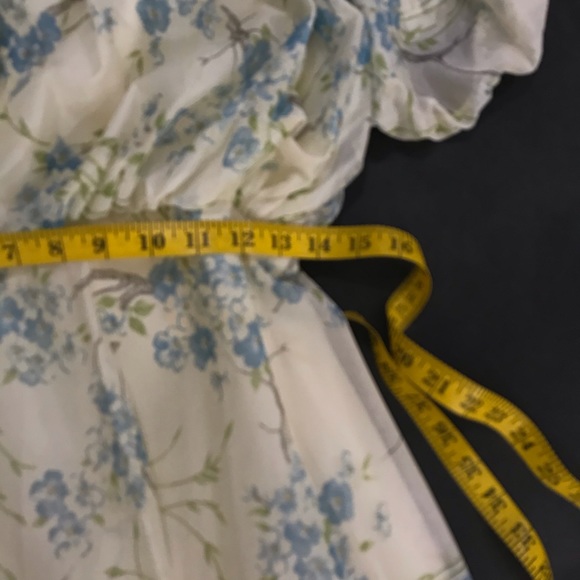 Vintage floral full length dress size 4 - Picture 7 of 7